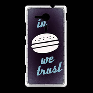 Coque Sony Xpéria SP In Burger We trust Bleu ZG