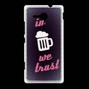 Coque Sony Xpéria SP In Beer We trust Rouge ZG
