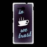 Coque Sony Xpéria SP In Coffee We trust Bleu ZG
