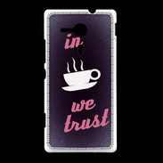 Coque Sony Xpéria SP In Coffee We trust Rouge ZG