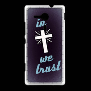 Coque Sony Xpéria SP In Christ We trust Bleu ZG