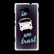 Coque Sony Xpéria SP In Combi We trust Bleu ZG