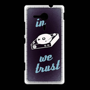 Coque Sony Xpéria SP In DJ We trust Bleu ZG