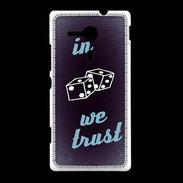 Coque Sony Xpéria SP In Gamble We trust Bleu ZG