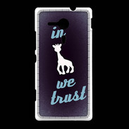 Coque Sony Xpéria SP In Girafe We trust Bleu ZG