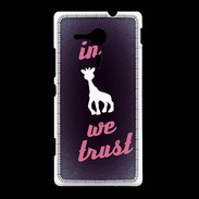 Coque Sony Xpéria SP In Girafe We trust Rouge ZG