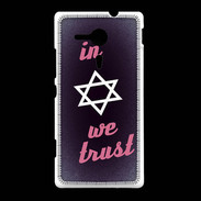 Coque Sony Xpéria SP In Judaïsme We trust Rouge ZG 