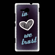 Coque Sony Xpéria SP In Love We trust Bleu ZG