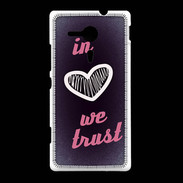 Coque Sony Xpéria SP In Love We trust Rouge ZG