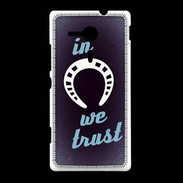 Coque Sony Xpéria SP In Luck We trust Bleu ZG