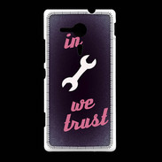 Coque Sony Xpéria SP In Mecanic We trust Rouge ZG