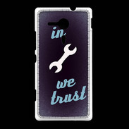 Coque Sony Xpéria SP In Mecanic We trust Bleu ZG