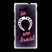 Coque Sony Xpéria SP In Luck We trust Rouge ZG