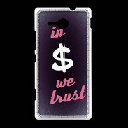 Coque Sony Xpéria SP In Money We trust Rouge ZG