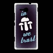 Coque Sony Xpéria SP In Mushrooms We trust Bleu ZG