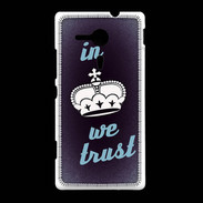 Coque Sony Xpéria SP In Queen We trust Bleu ZG