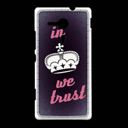 Coque Sony Xpéria SP In Queen We trust Rouge ZG