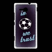 Coque Sony Xpéria SP In Soccer We trust Bleu ZG