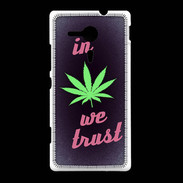 Coque Sony Xpéria SP In Weed We trust Rouge ZG