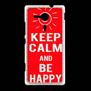 Coque Sony Xpéria SP Keep calm Be Crazy Rouge