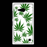 Coque Nokia Lumia 735 Feuille de cannabis sur fond blanc