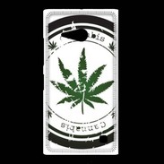 Coque Nokia Lumia 735 Grunge stamp with marijuana leaf