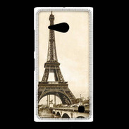 Coque Nokia Lumia 735 Tour Eiffel Vintage en noir et blanc