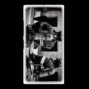 Coque Nokia Lumia 735 Pompiers en noir et blanc