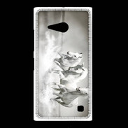 Coque Nokia Lumia 735 Chevaux blancs
