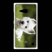 Coque Nokia Lumia 735 Chiot terrier blanc 2