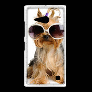 Coque Nokia Lumia 735 Chien Yorkie avec lunette de soleil