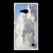 Coque Nokia Lumia 735 Cheval blanc dans la neige 2