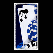 Coque Nokia Lumia 735 Poker bleu et noir