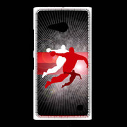 Coque Nokia Lumia 735 Illustration Handball en noir et rouge