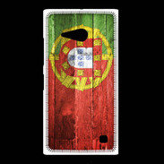Coque Nokia Lumia 735 Drapeau Portugal imitation bois