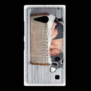 Coque Nokia Lumia 735 Bébé dormant avec chapeau tête de chat