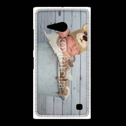 Coque Nokia Lumia 735 Bébé nounours dormant dans une bassine