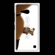 Coque Nokia Lumia 735 Femme enceinte avec peluche