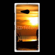 Coque Nokia Lumia 735 Couché de soleil pêcheur