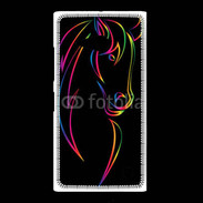 Coque Nokia Lumia 735 Vector image of an horse on black back 50