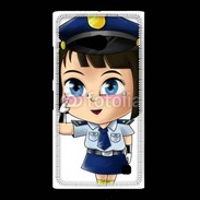 Coque Nokia Lumia 735 Cute cartoon illustration of a policewoman