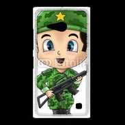 Coque Nokia Lumia 735 Cute cartoon illustration of a soldier
