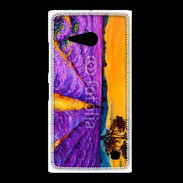Coque Nokia Lumia 735 Peinture de champs de lavande 