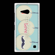 Coque Nokia Lumia 735 I love moustache 5
