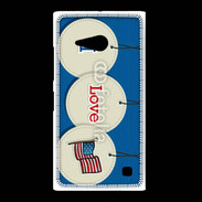 Coque Nokia Lumia 735 I love USA 5