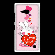 Coque Nokia Lumia 735 I love you Bunny