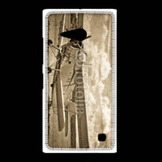 Coque Nokia Lumia 735 Vieux biplans en noir et blanc