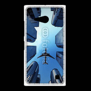 Coque Nokia Lumia 735 Avion de ligne au dessus des immeubles