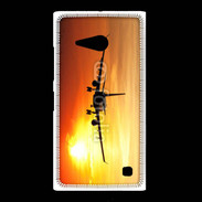 Coque Nokia Lumia 735 Avion de ligne et couché de soleil