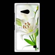 Coque Nokia Lumia 735 Fleurs de Lys blanc